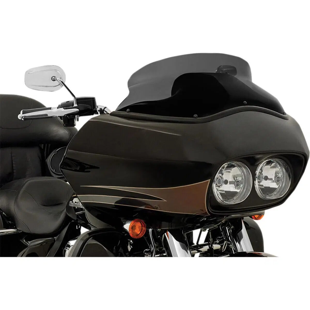 Parabrezza Memphis Spoiler nero opaco alto 16 cm p 