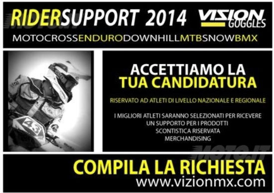 Vizion Goggles presenta il programma Riders & Support