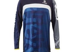 RAILED SHIRT BLU Maglietta MX ad alte prestazioni Husqvarna