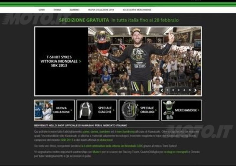 Kawasaki inaugura lo store online