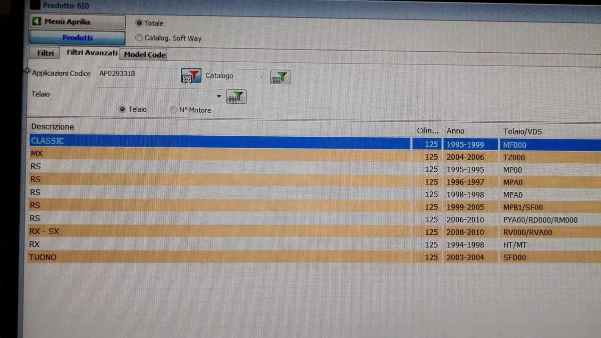 SERIE GUARNIZIONI PER TUTTE LE APRLIA 125 2T Aprilia (2)