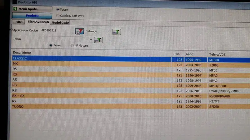 SERIE GUARNIZIONI PER TUTTE LE APRLIA 125 2T Aprilia (2)