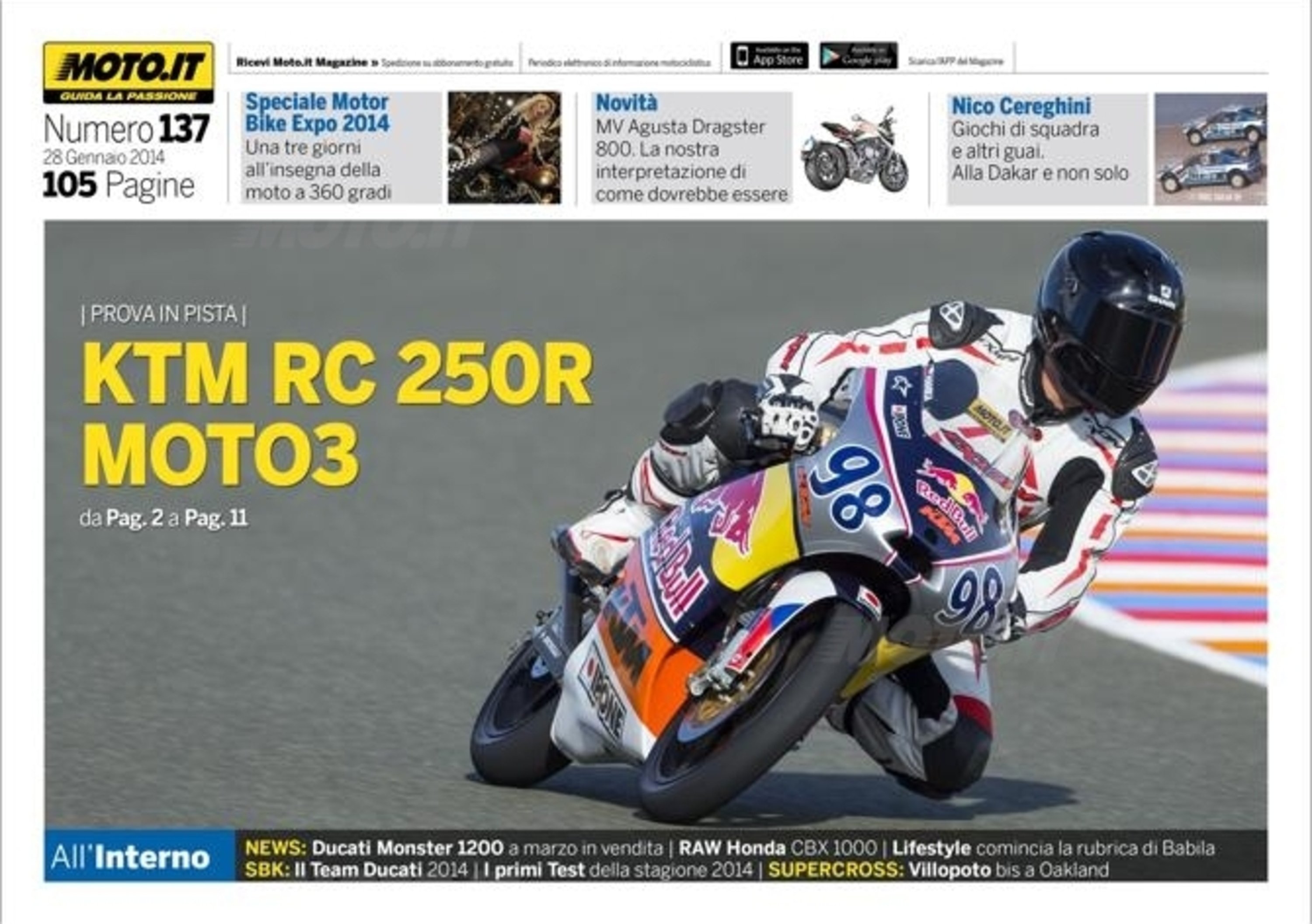 Magazine n&deg; 137, scarica e leggi il meglio di Moto.it