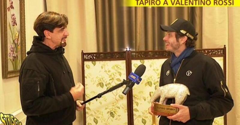 Unico anche per Striscia la Notizia: Tapiro di Diamanti per Valentino Rossi