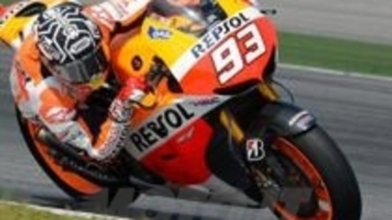 Test MotoGP a Sepang. Solo Marquez davanti a Rossi