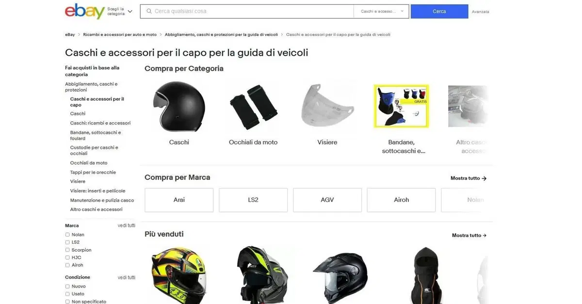 Guida all'acquisto: regalare un casco a Natale con eBay