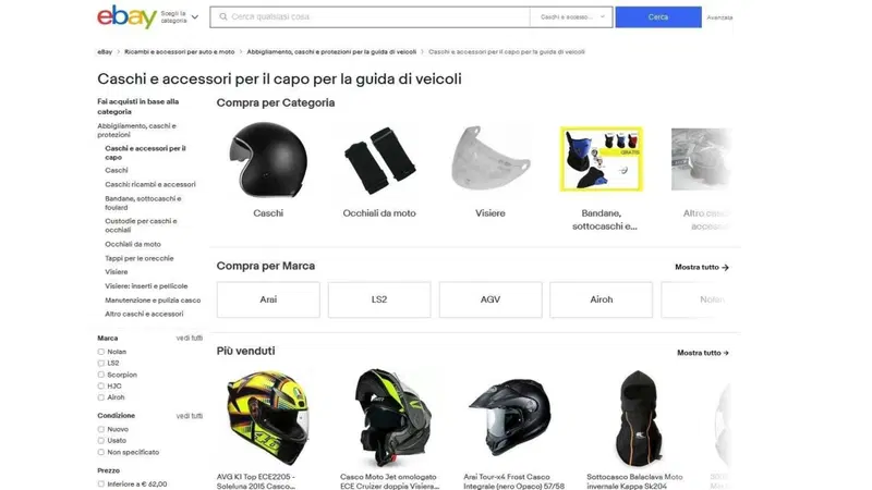 Guida all'acquisto: regalare un casco a Natale con eBay