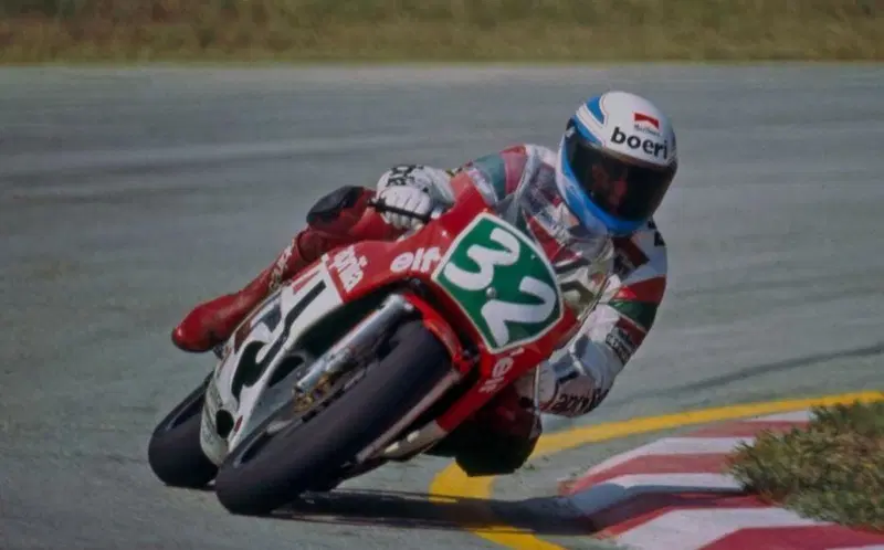 Loris Reggiani a Misano nel 1987 (foto F. Fraternali)