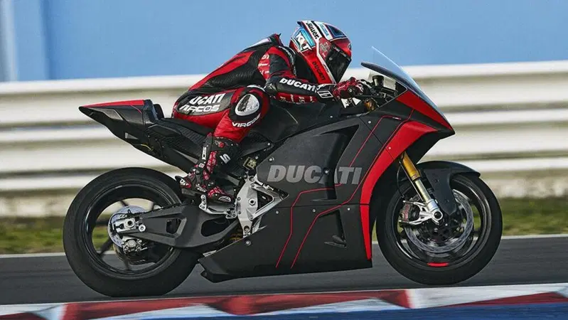 MotoGP, le prime immagini della Ducati MotoE "V21L"