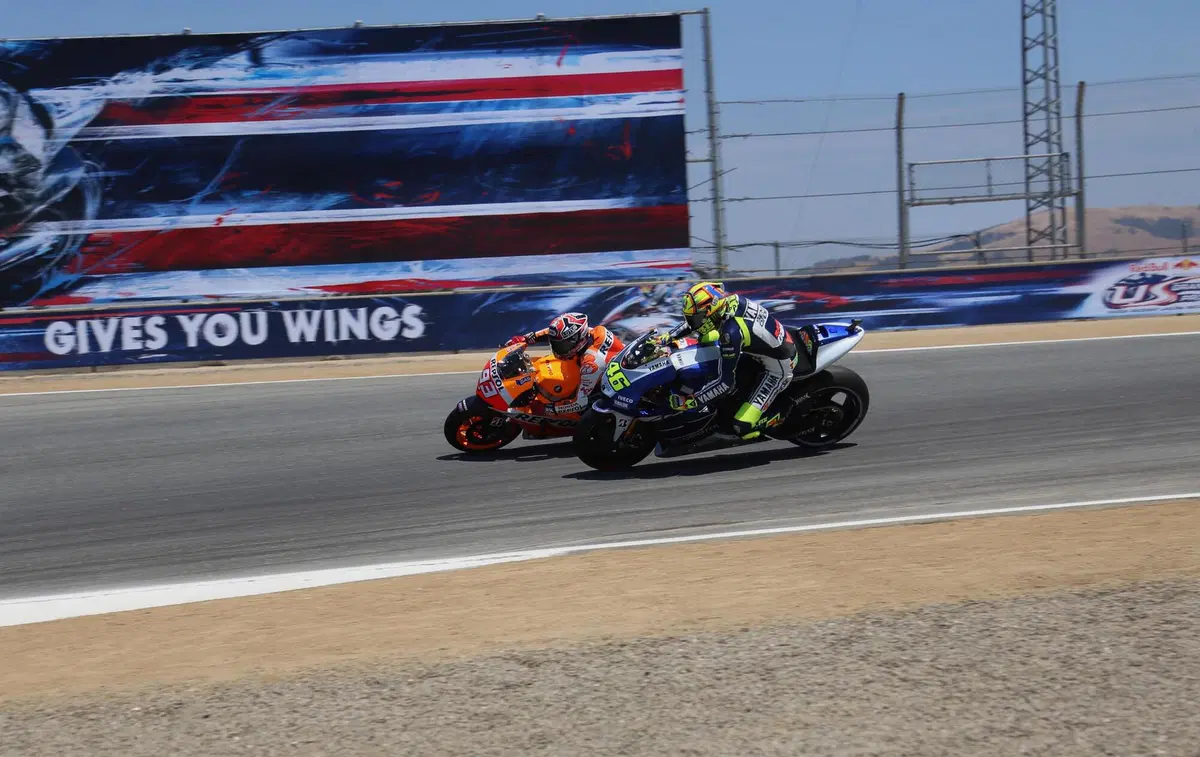 MotoGP. Laguna Seca, Rossi, Marquez e il sorpasso (al Cavatappi) che non c'era (6)
