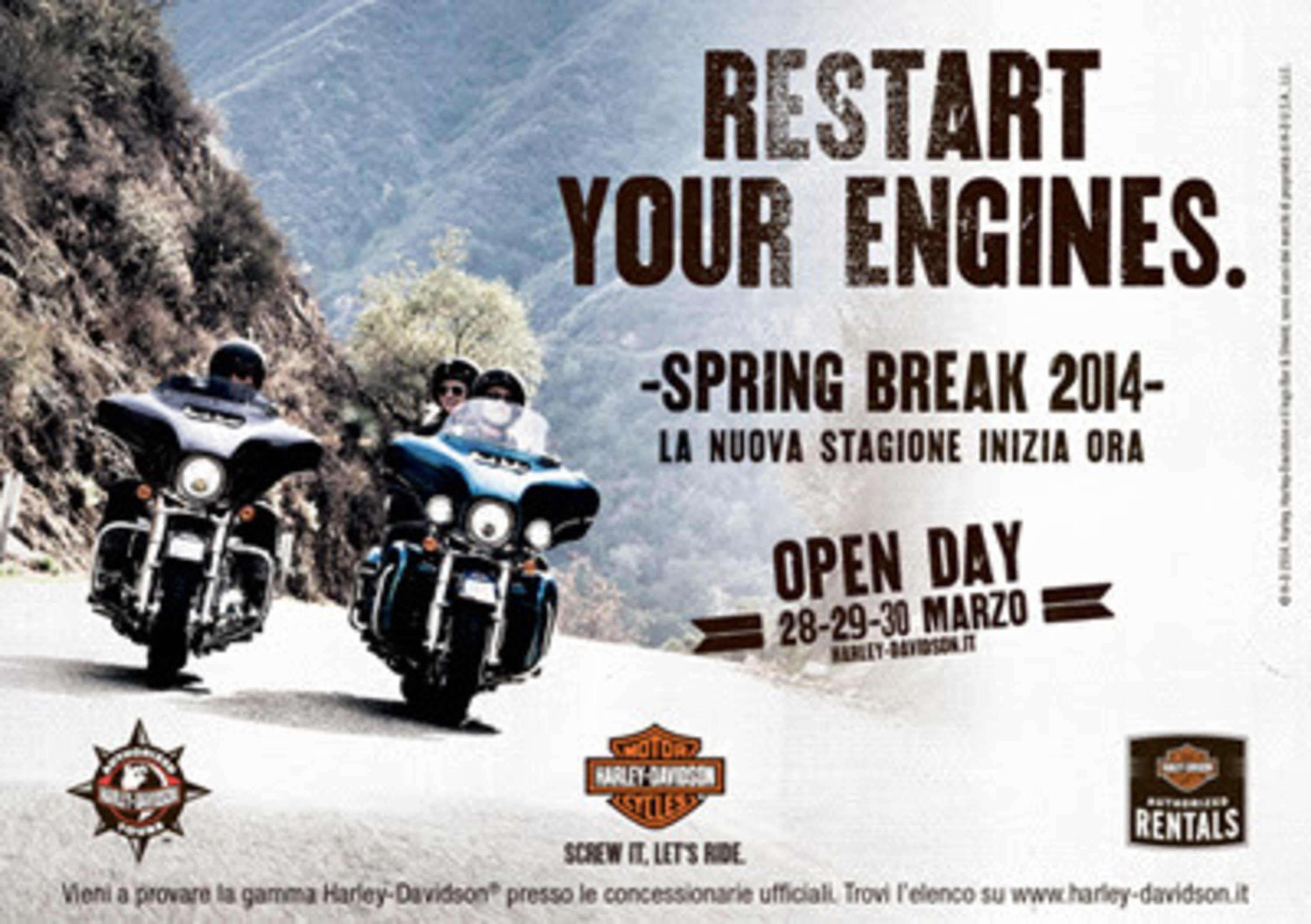 Concessionarie Harley-Davidson aperte dal 28 al 30 marzo