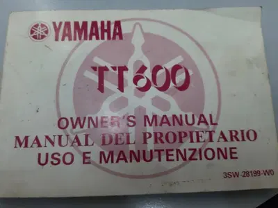 Manuale Yamaha TT 600
