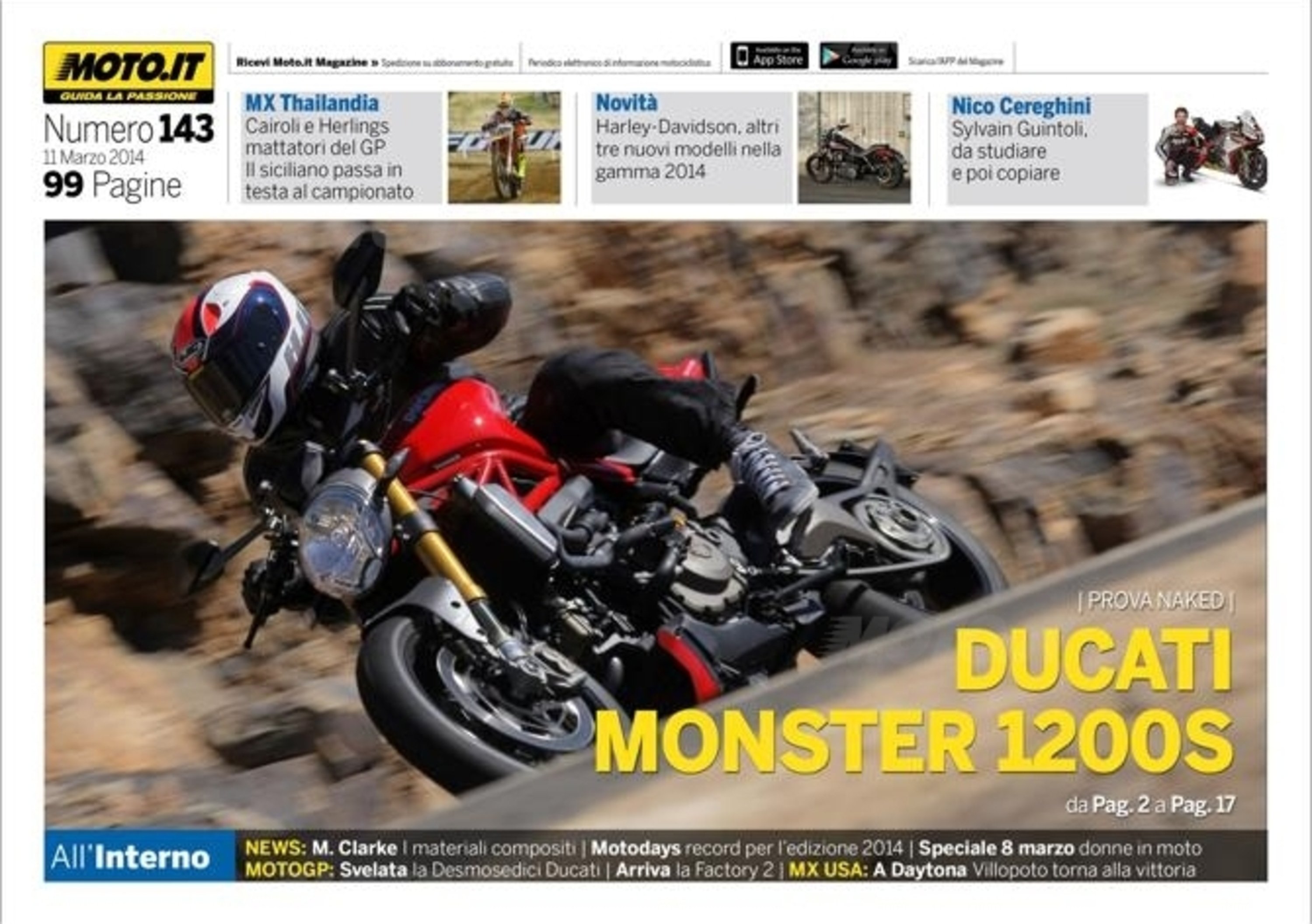 Magazine n&deg; 143, scarica e leggi il meglio di Moto.it