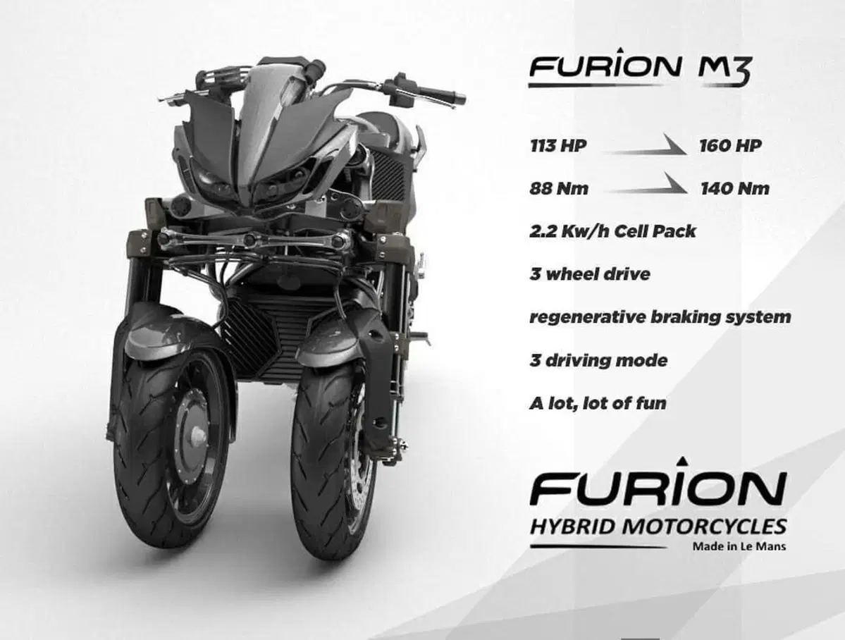 Furion M3: trazione integrale ibrida su Yamaha Niken