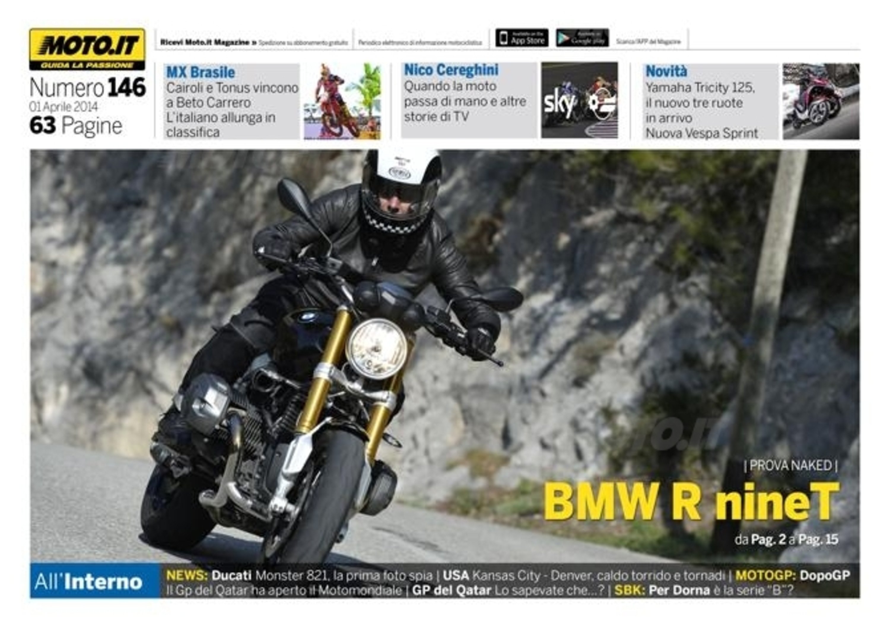 Magazine n&deg; 146, scarica e leggi il meglio di Moto.it