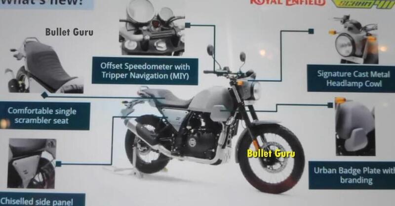 Royal Enfield Scram 411. Altri dettagli da una brochure