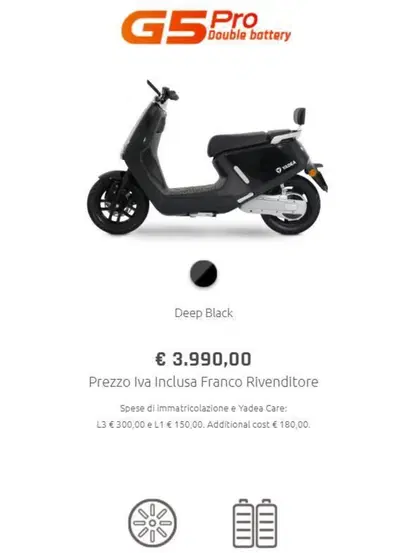 Yadea G5 Pro 2 Batterie (2022 - 26) nuova