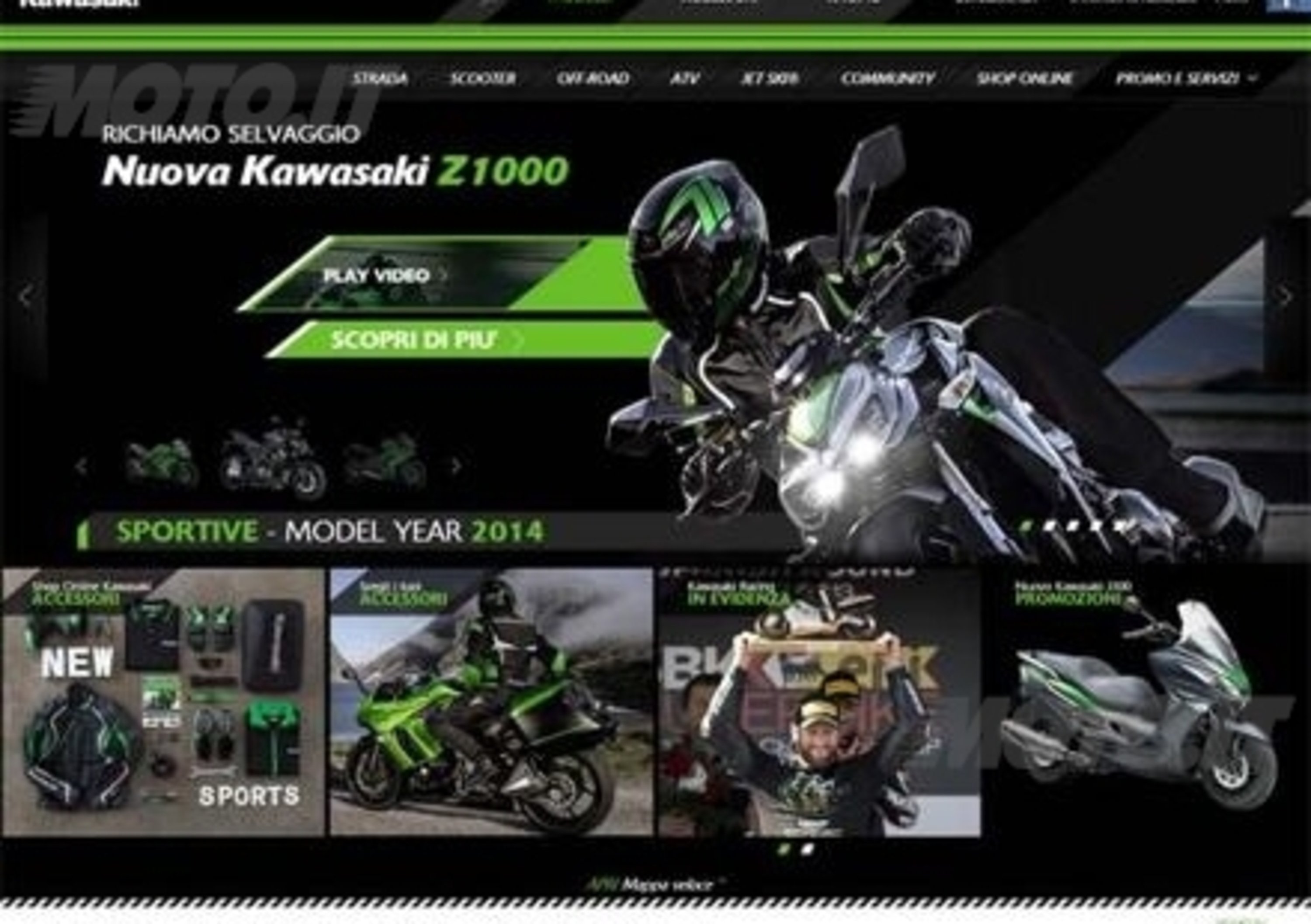Kawasaki Motors Europe: online il nuovo sito