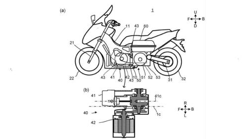 Yamaha, brevetti di scooter ibridi (3)