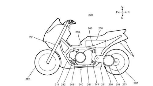 Yamaha, brevetti di scooter ibridi (5)