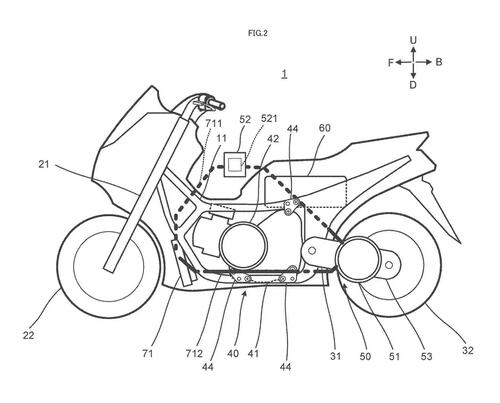 Yamaha, brevetti di scooter ibridi (6)