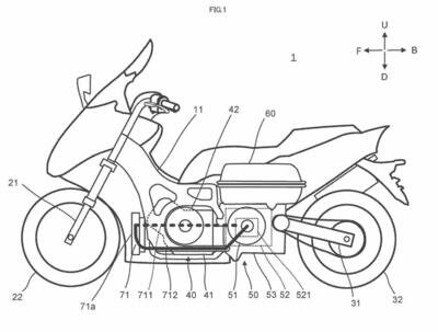 Yamaha, brevetti di scooter ibridi
