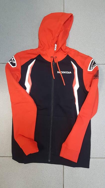 FELPA HONDA CON CAPPUCCIO ZIP HOODIE CODICE 08ALP- (2)