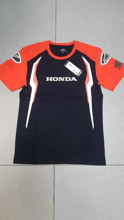 T SHIRT HONDA NERO/ROSSO CODICE 08ALP-TSH-RD2M