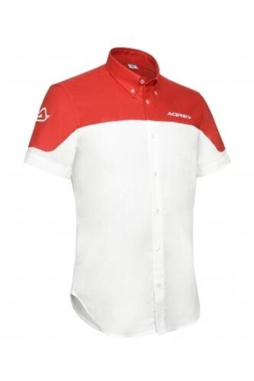 Camicia manica corta Acerbis Team Bianco Rosso
