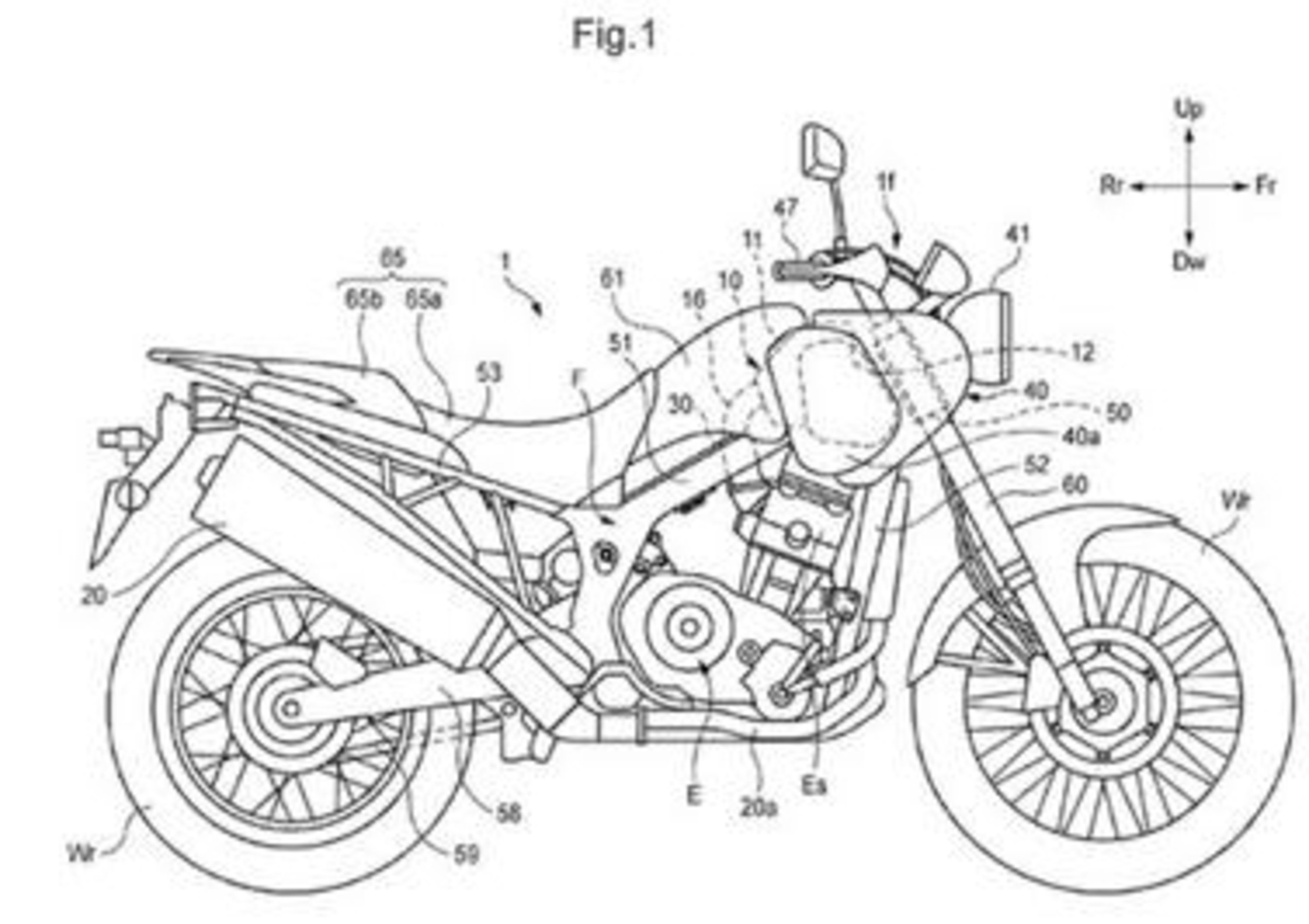 Honda: nuovo brevetto per una maxienduro retr&ograve; 