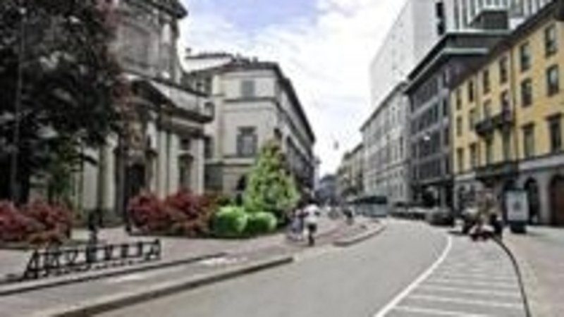 Milano: nuovo itinerario ciclabile da via Verdi a Brera 