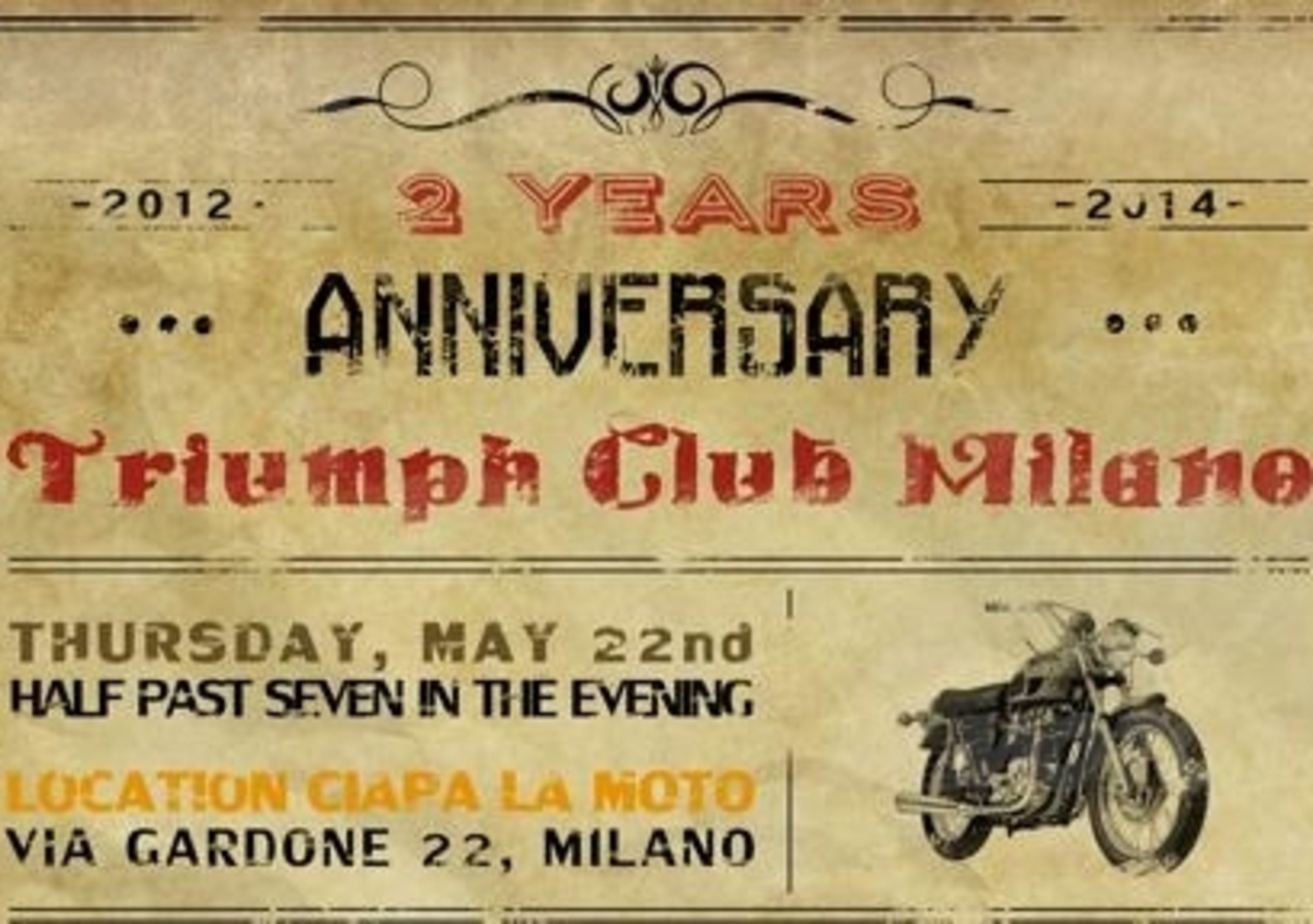 Triumph Club Milano festeggia il secondo compleanno