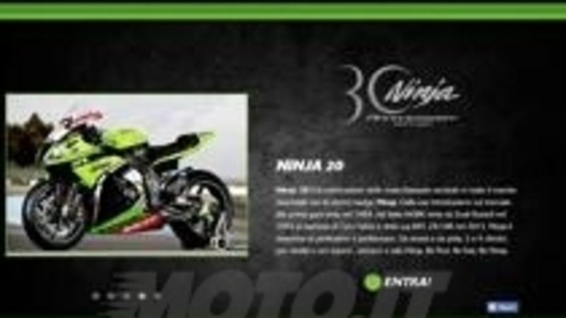 Kawasaki: Ninja30.com, il mini-sito dedicato all&rsquo;anniversario della Ninja