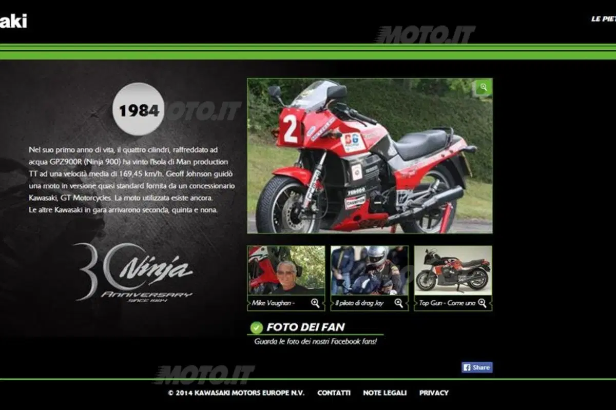 Kawasaki: Ninja30.com, il mini-sito dedicato all’anniversario della Ninja (4)