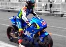 Eugene Laverty sulla Suzuki MotoGP
