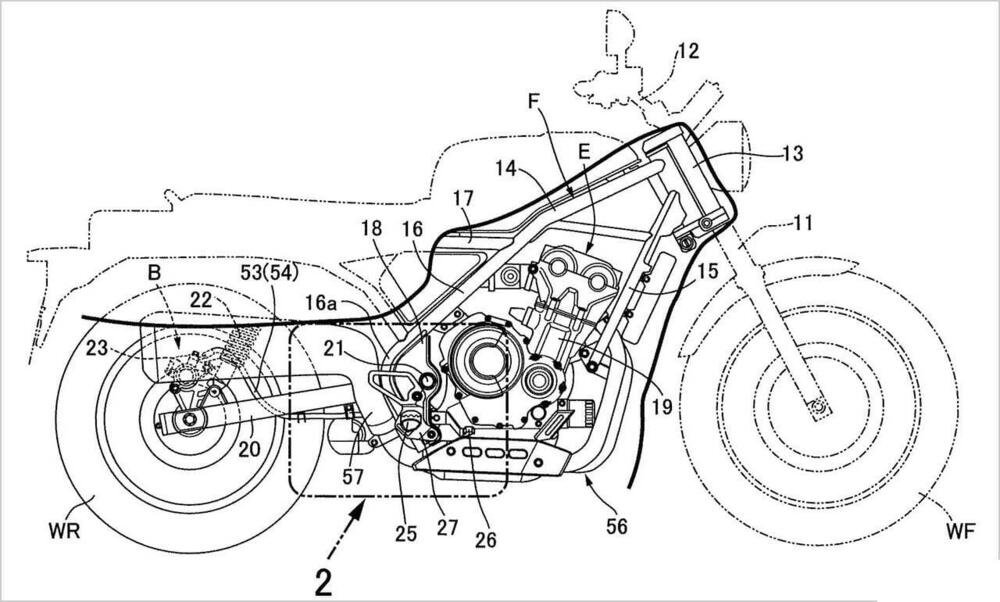 Il brevetto Honda che ha ispirato il render