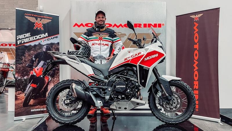 Moto Morini X-Cape 650 a Luca Marcotulli per i corsi Adventuring