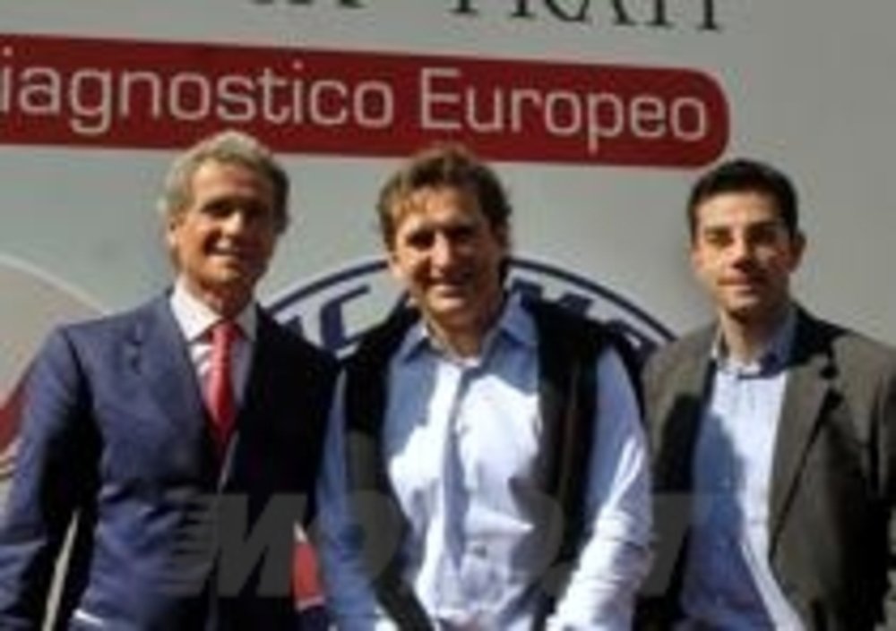 Alessandro Zanardi in compagnia di Guido Dalla Rosa-Prati e Michele Zasa
