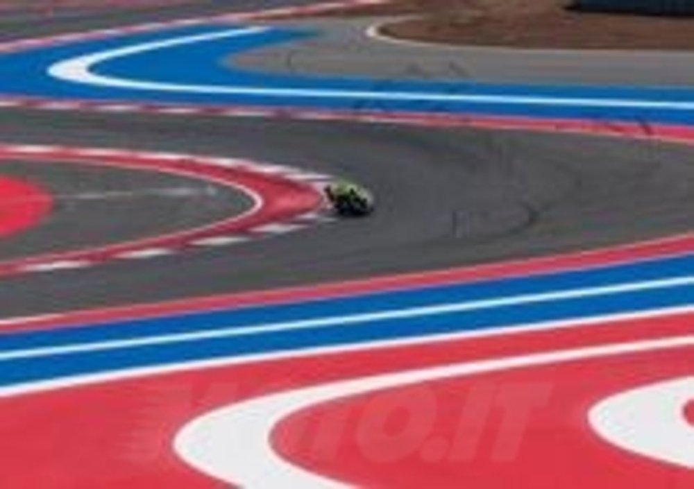 Valentino Rossi sulle veloci chicanes del tracciato di Austin
