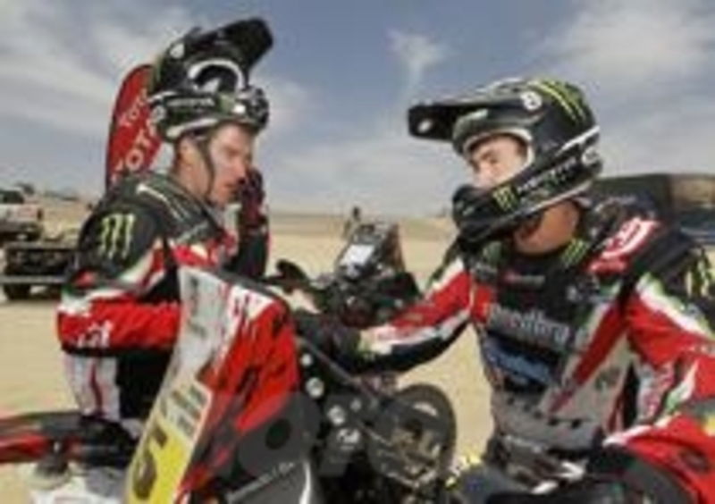 Barreda e Fish impegnati all&#039;ultima Dakar
