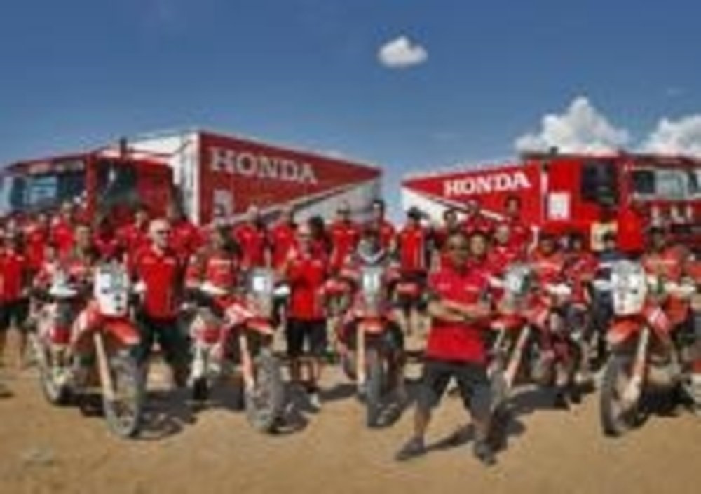 La squadra Honda al completo
