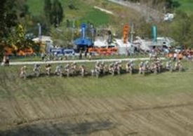 Uno degli start sulla pista di cross
