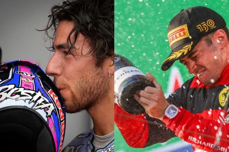 Bastianini e Leclerc dopo le vittorie di ieri