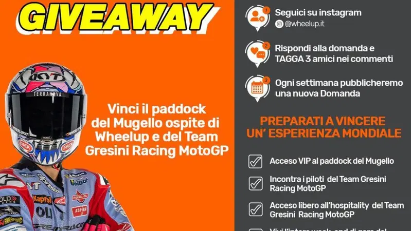 Vinci il paddock MotoGP del Mugello con Wheelup