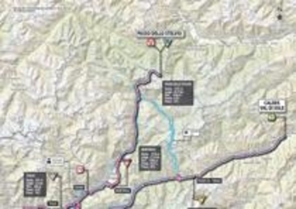 Planimetria della penultima tappa del Giro d&#039;Italia
