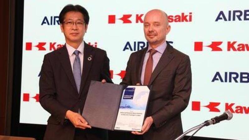Kawasaki e Airbus insieme per studiare l&rsquo;uso dell&rsquo;idrogeno in Giappone