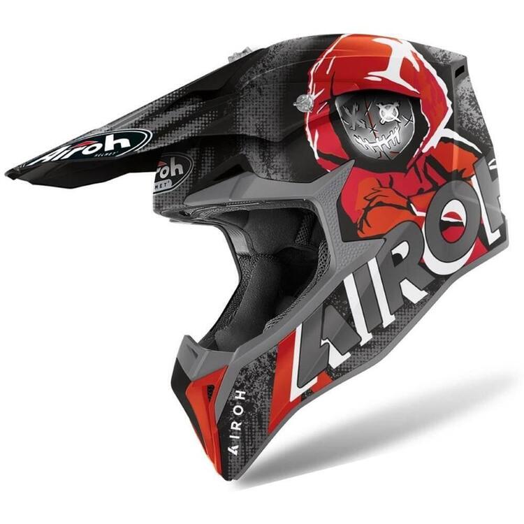 CASCO OFF-ROAD CROSS ENDURO AIROH WRAAP ALIEN RED