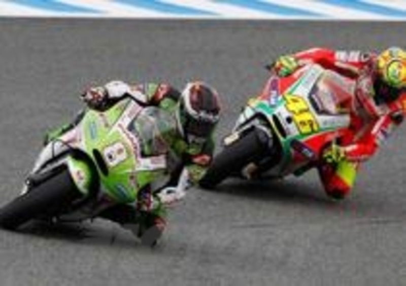 Hector Barbera e Valentino Rossi, Jerez 2012 
