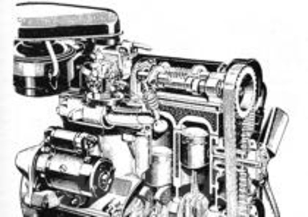 Primo motore di serie con cinghia dentata (Isar  S 1004, 1962)

