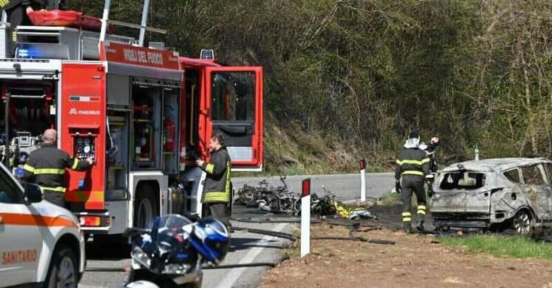 Tremendo incidente in moto nella bergamasca: 2 morti, 11 persone coinvolte